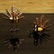 SAND MINE; SAND MINE 6 Pack Metal Turkey Tea Light Candle Holders, Thanksgiving Candle Holder, Turkey Candle Holder, Metal Candle Holder, Thanksgiving Home Table Decoration (Bronze); Category:Thanksgiving Decor; Image:7